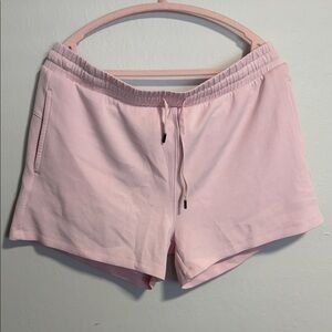 Casual Pink Drawstring Athletic Shorts for Women
